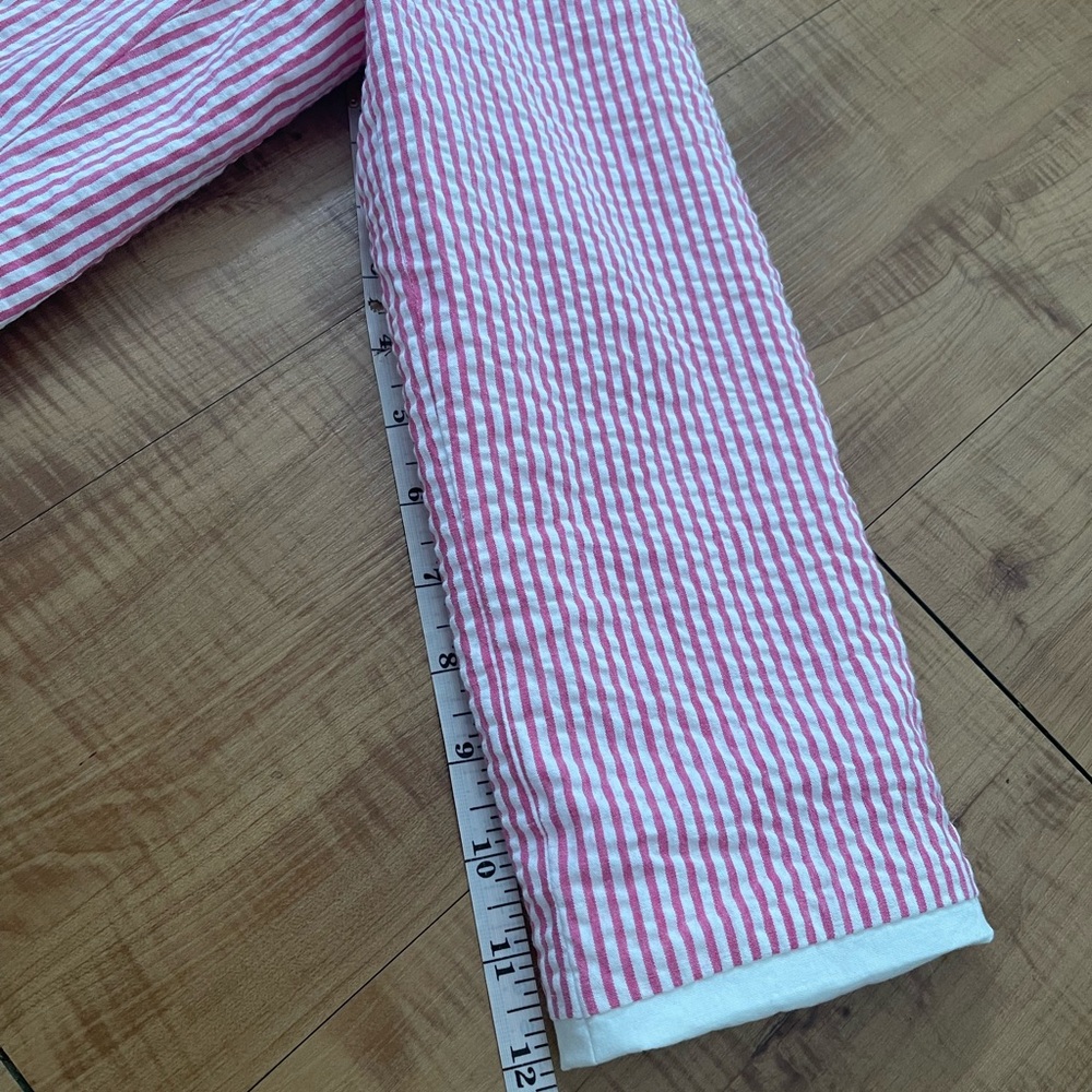 Rare Vintage Pink and White Striped Blazer and Low Rise Capri Pants Set Size 2 - Picture 5 of 11